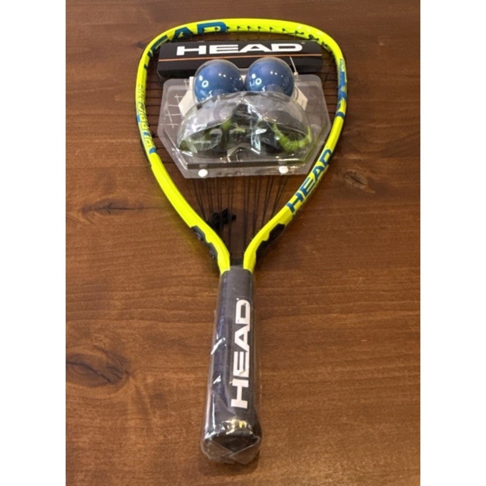NEW Head MX Hurricane Racquetball Racket w/Goggles & Two Balls